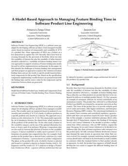 A Model-Based Approach to Managing Feature Binding Time in Software Product Line Engineering