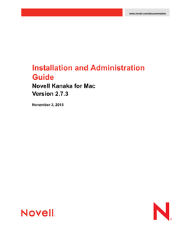 Novell Kanaka for Mac 2.7.3 Installation and Administration Guide About This Guide
