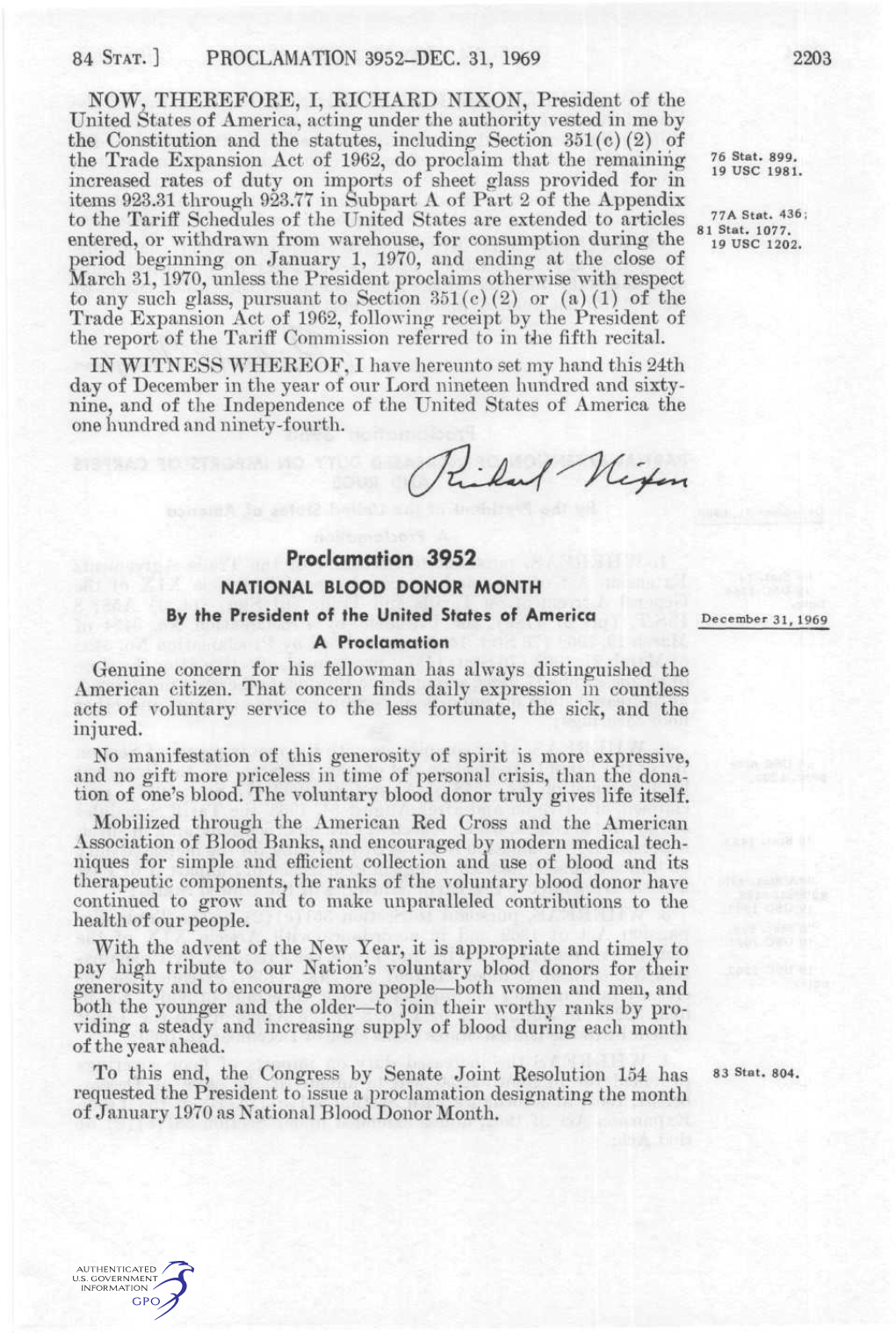 Proclamation 3952-Dec