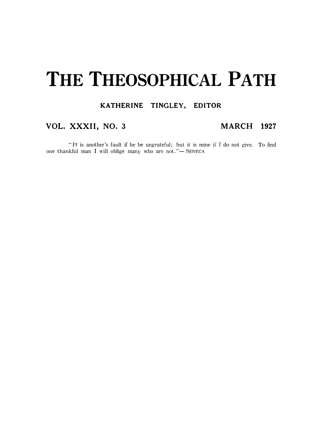 The Theosophical Path