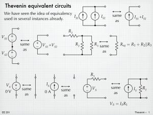 Thevenin Equivalent Circuits