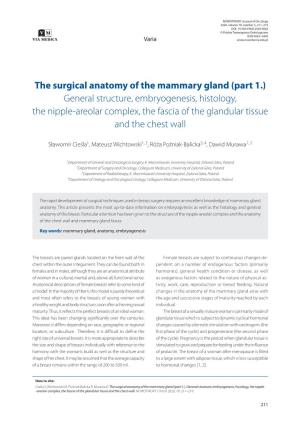 The Surgical Anatomy of the Mammary Gland