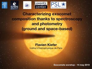 Characterizing Exocomet Composition Thanks to Spectroscopy and Photometry (Ground and Space-Based)