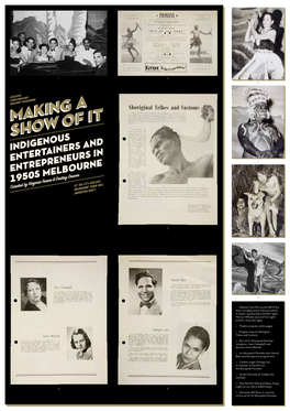 Indigenous Entertainers and Entrepreneurs in 1950S