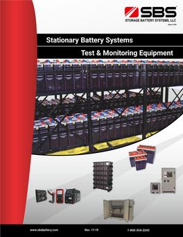 Test & Monitoring Equipment Stationary Battery Systems