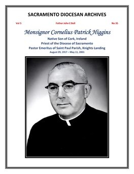 Monsignor Cornelius Patrick Higgins