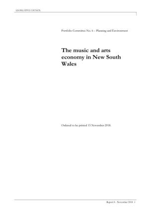 Parliamentary Report on an Enquiry Into the Music and Arts Economy In