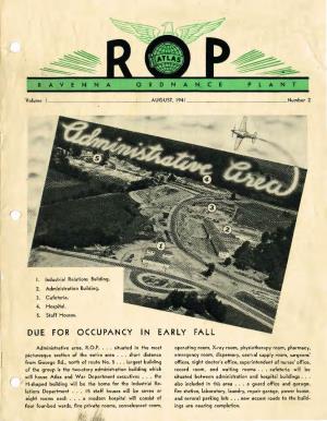 Official Publication of the Ravenna Ordnance Plant of Ohio, Volume 1, Number 2, August 1941