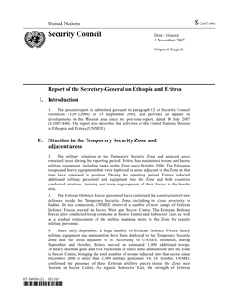 Security Council Distr.: General 1 November 2007