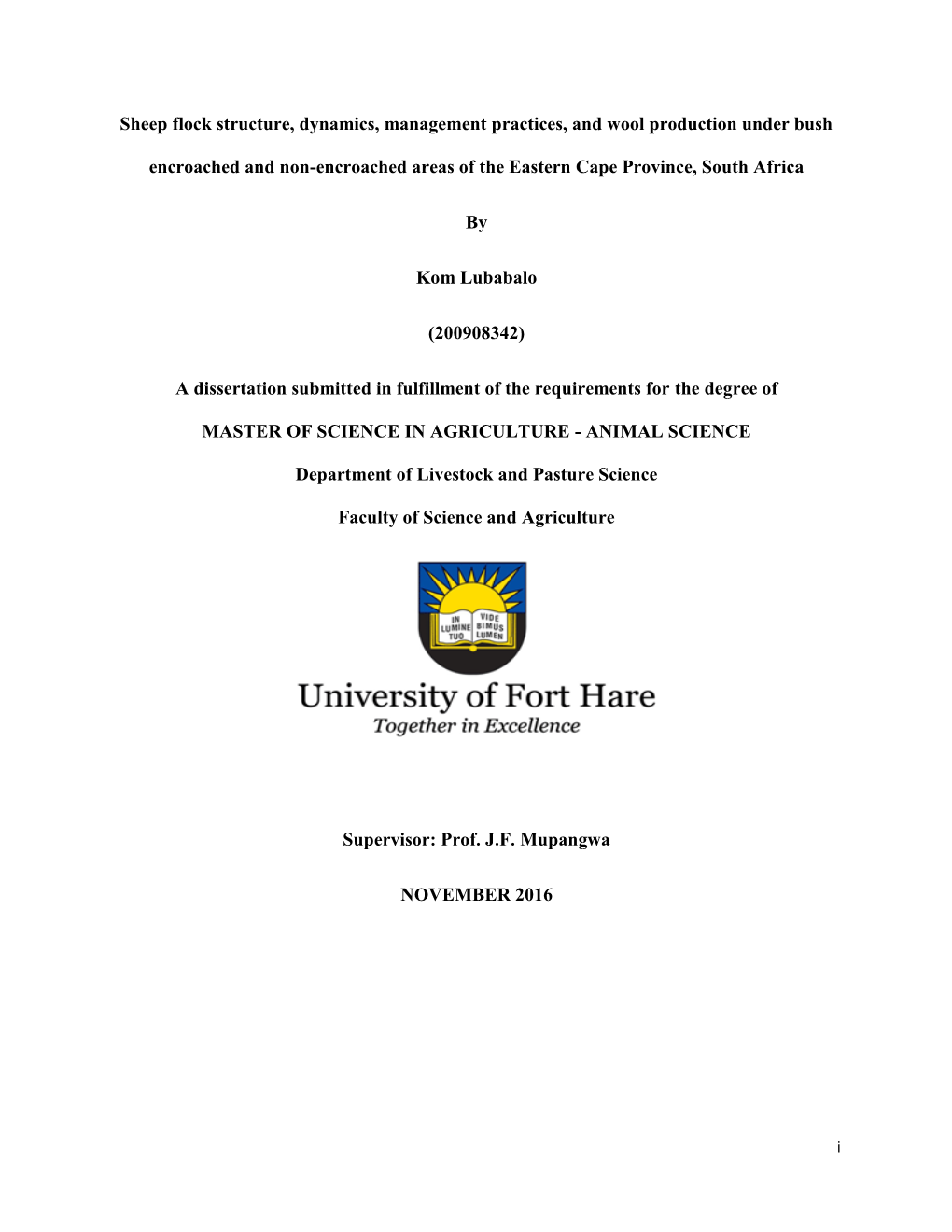 Sheep Flock Structure, Dynamics, Management Practices, and Wool Production Under Bush Encroached and Non-Encroached Areas Of