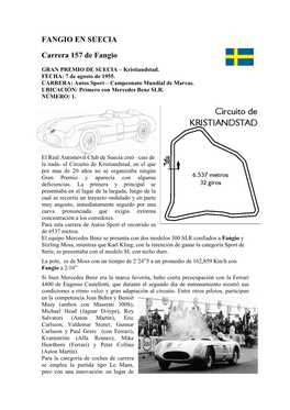 FANGIO EN SUECIA Carrera 157 De Fangio