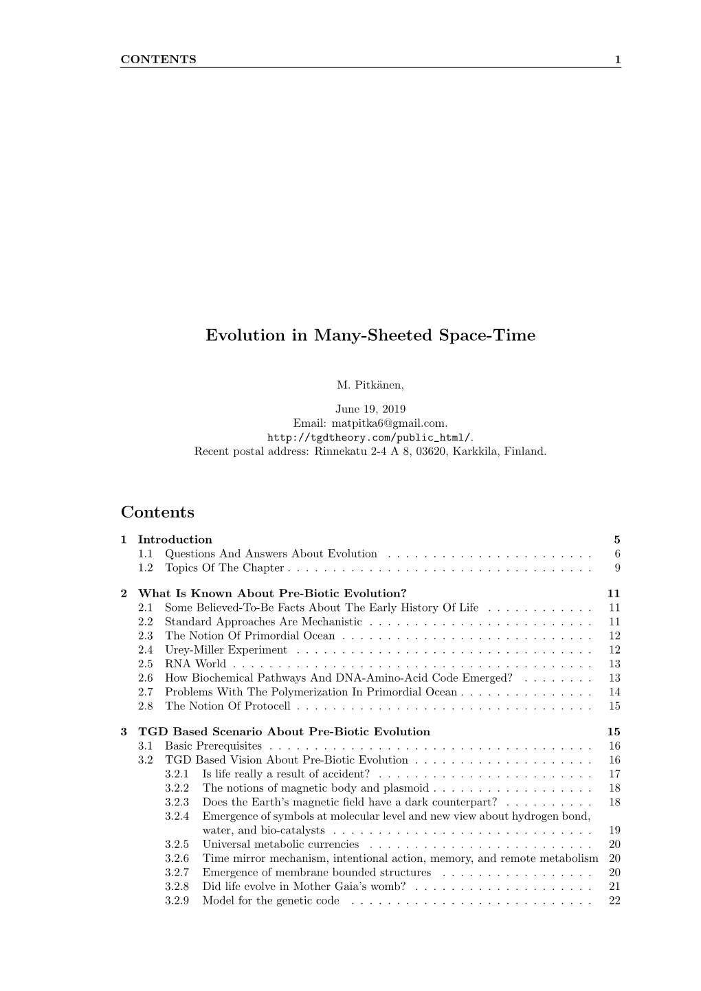 Evolution in Many-Sheeted Space-Time Contents