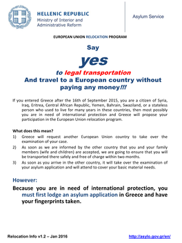 Yes to Legal Transportation and Travel to a European Country Without Paying Any Money!!!