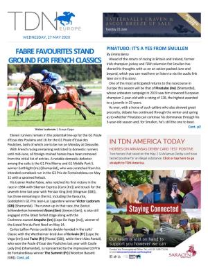 Fabre Favourites Stand Ground for French Classics