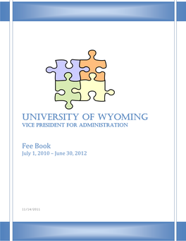 Fee Book July 1, 2010 – June 30, 2012