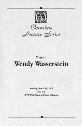 Wendy Wasserstein