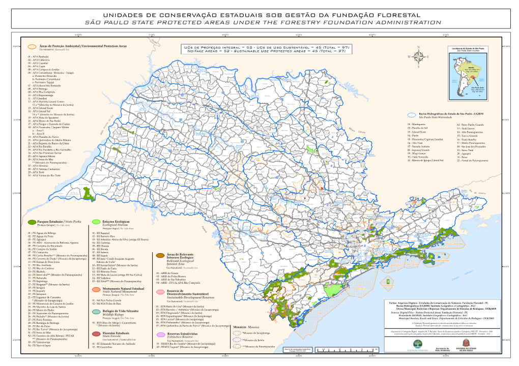 São Paulo State Protected Areas Under the Forestry Foundation Administration