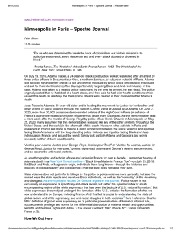Minneapolis in Paris – Spectre Journal :: Reader View
