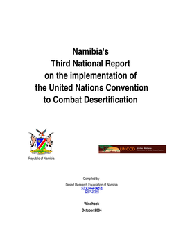 Namibia's Third National Report on the Implementation of the United Nations Convention to Combat Desertification