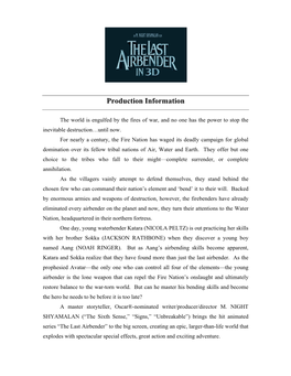 Production Information