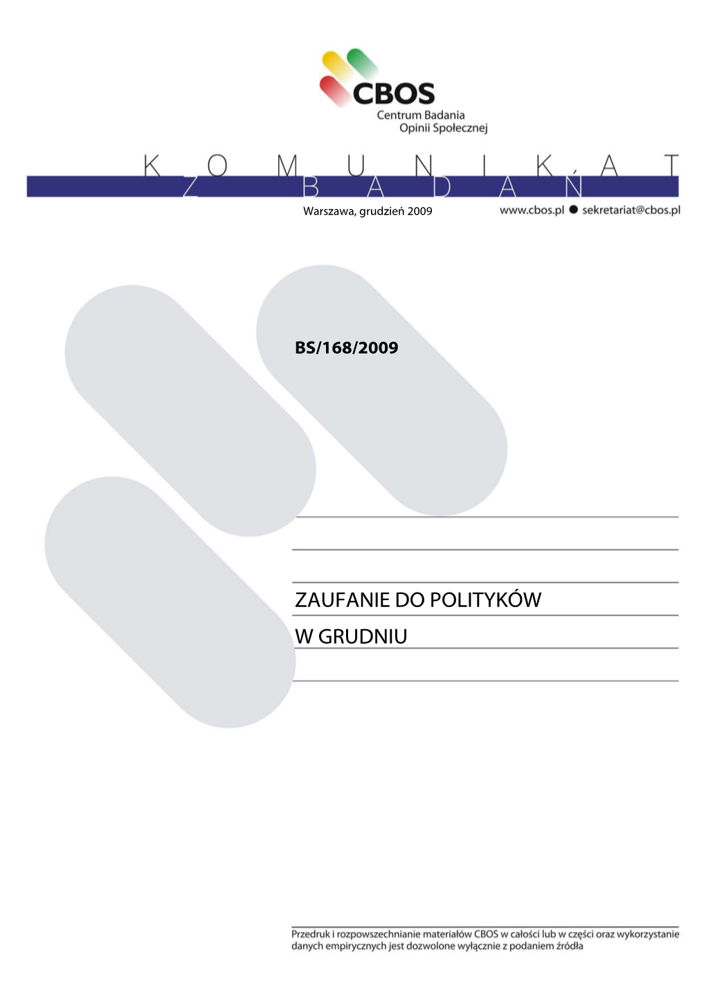 Zaufanie Do Polityków W Grudniu