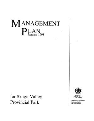 Skagit Valley Park Master Plan 1998