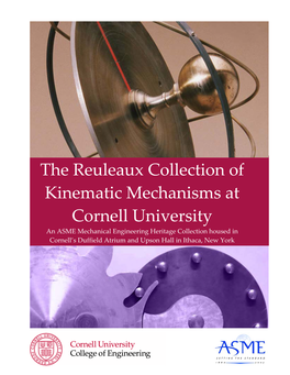 The Reuleaux Collection of Kinematic Mechanisms at Cornell University