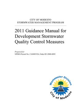 2011 Modesto Stormwater Guidance Manual (PDF)