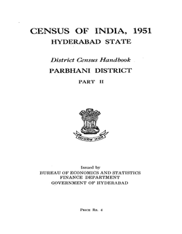 District Census Handbook, Parbhani, Part II