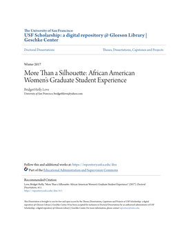 African American Women's Graduate Student Experience