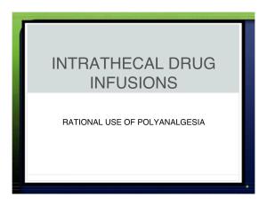 Intrathecal Drug Infusions