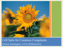 Cell Salts for Common Ailments-1