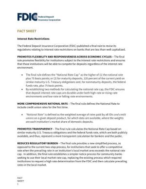 Fact Sheet on Interest Rate Restrictions