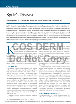 Case Report Kyrle’S Disease