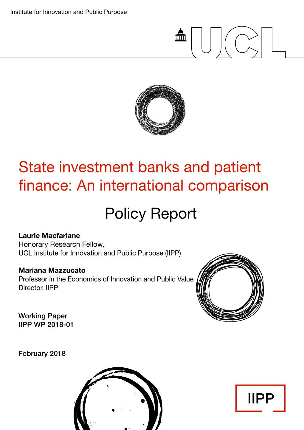 State Investment Banks and Patient Finance: an International Comparison Policy Report