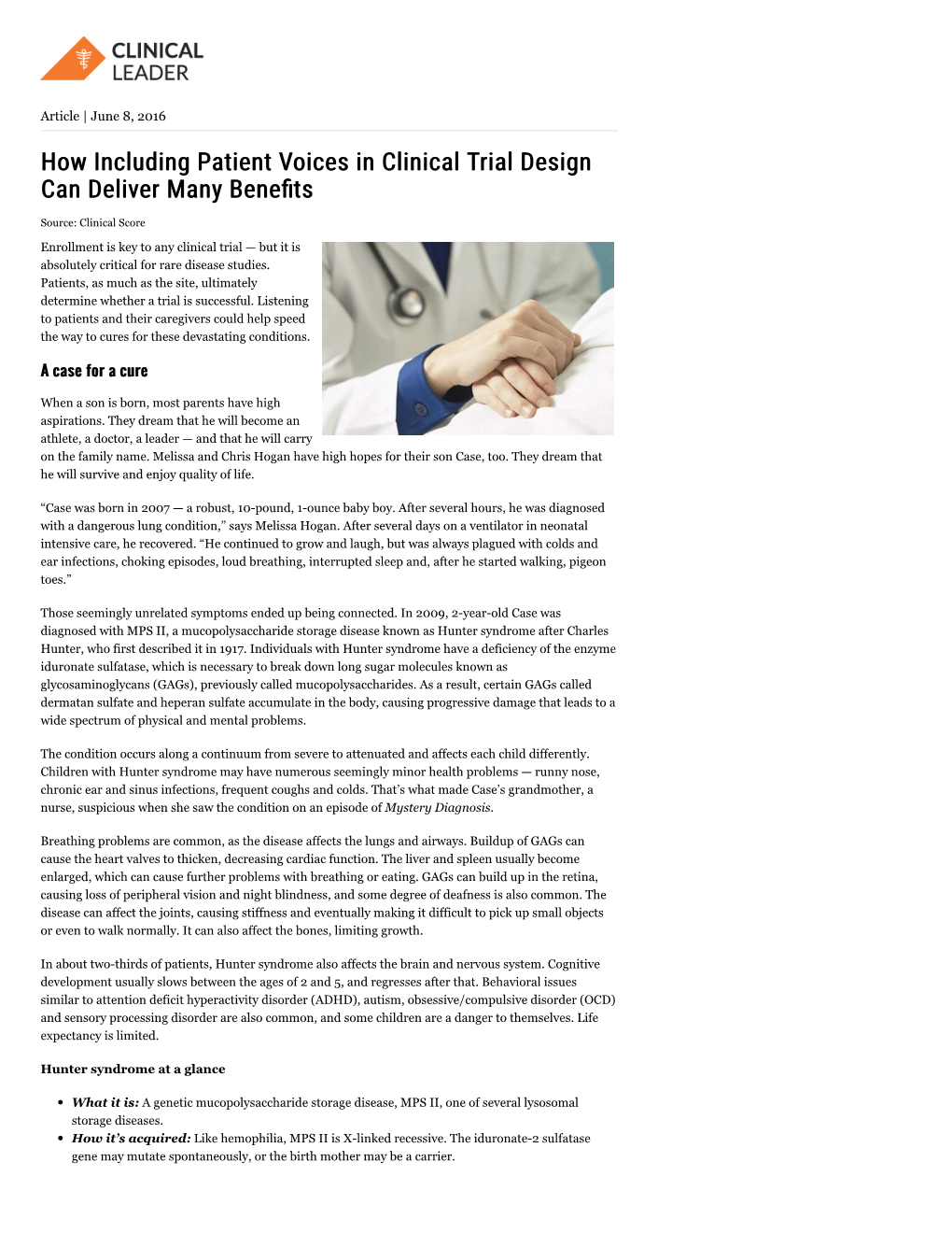 How Including Patient Voices in Clinical Trial Design Can Deliver Many Bene;Ts