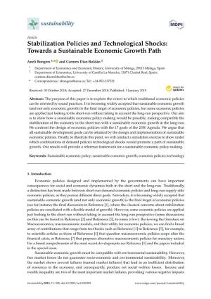 Stabilization Policies and Technological Shocks: Towards a Sustainable Economic Growth Path