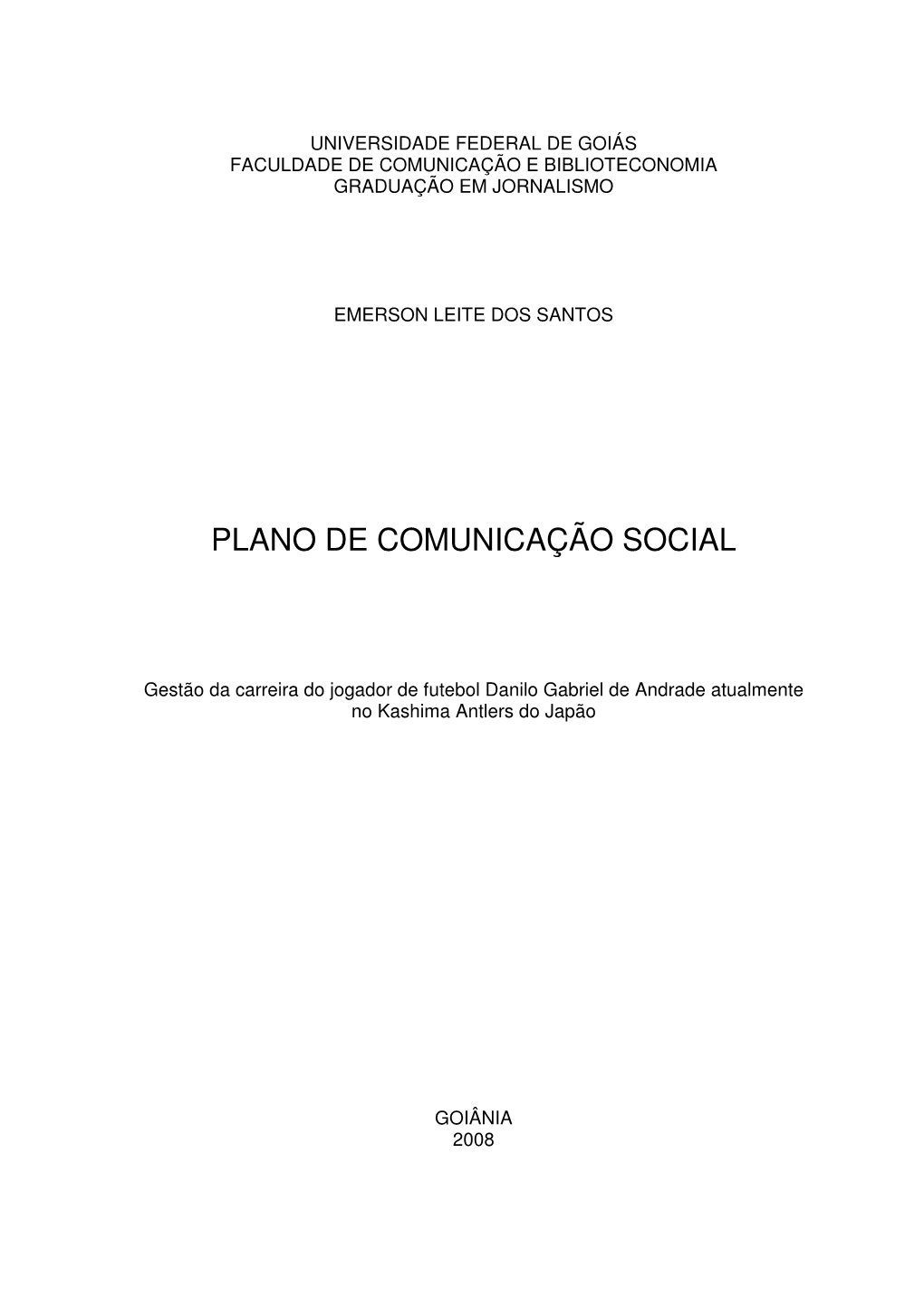 Plano De Comunicação Social