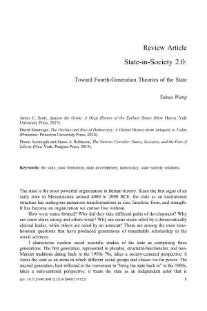 State-In-Society 2.0: Toward Fourth-Generation Theories of the State