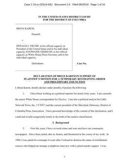 Case 1:19-Cv-02514-KBJ Document 2-5 Filed 08/20/19 Page 1 of 16