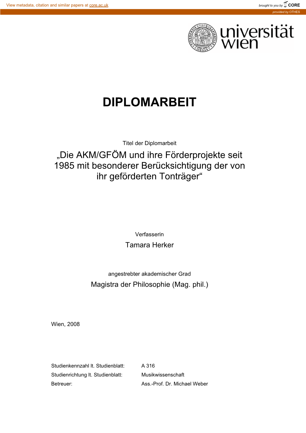 Diplomarbeit