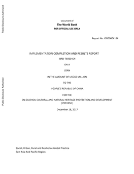 World Bank Document