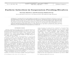 Particle Selection in Suspension-Feeding Bivalves