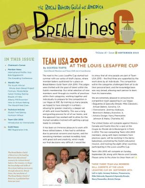 Bread Lines – September 2010 { 3 } Member News