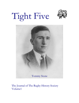 Tommy Stone the Journal of the Rugby History Society Volume1