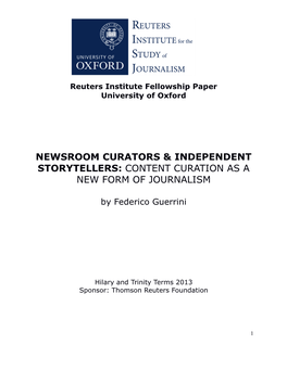Content Curation As a New Form of Journalism