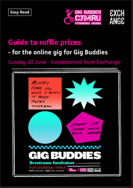 Gig Buddies Sunday 20 June - Livestreamed from Exchange