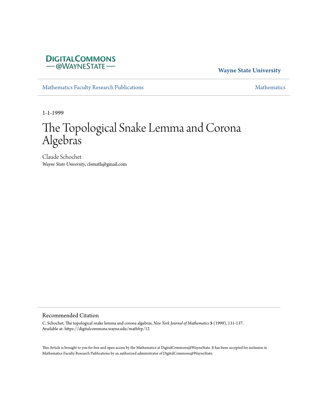 The Topological Snake Lemma and Corona Algebras