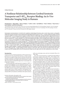 A Nonlinear Relationship Between Cerebral Serotonin Transporter And
