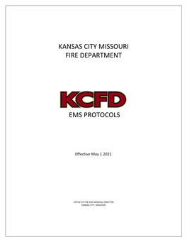 Kansas City Missouri Fire Department Ems Protocols Ambulance Diversion Guidelines Policy
